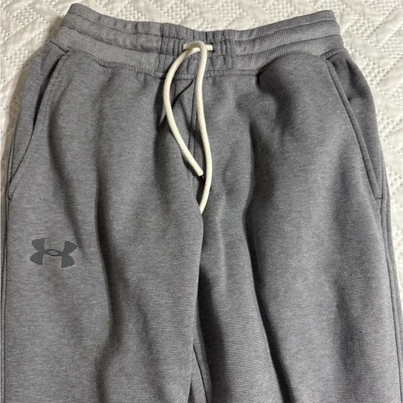 Under Armour Charcoal Grey Men Small Joggers Loose Coldgear Drawstring Active - Picture 4 of 6